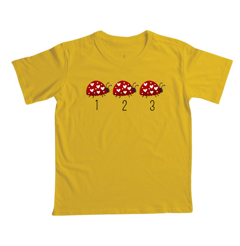 Camiseta Uma, duas três joaninhas
