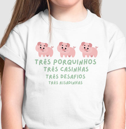 Camiseta Os três porquinhos