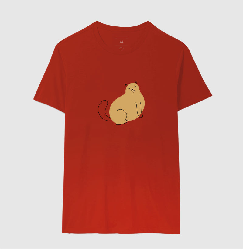 Camiseta Gato e traços