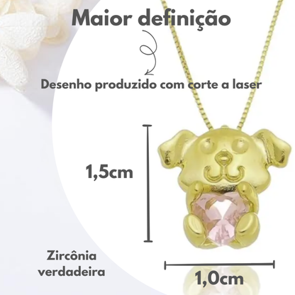 Colar Infantil Cachorrinho do Coração