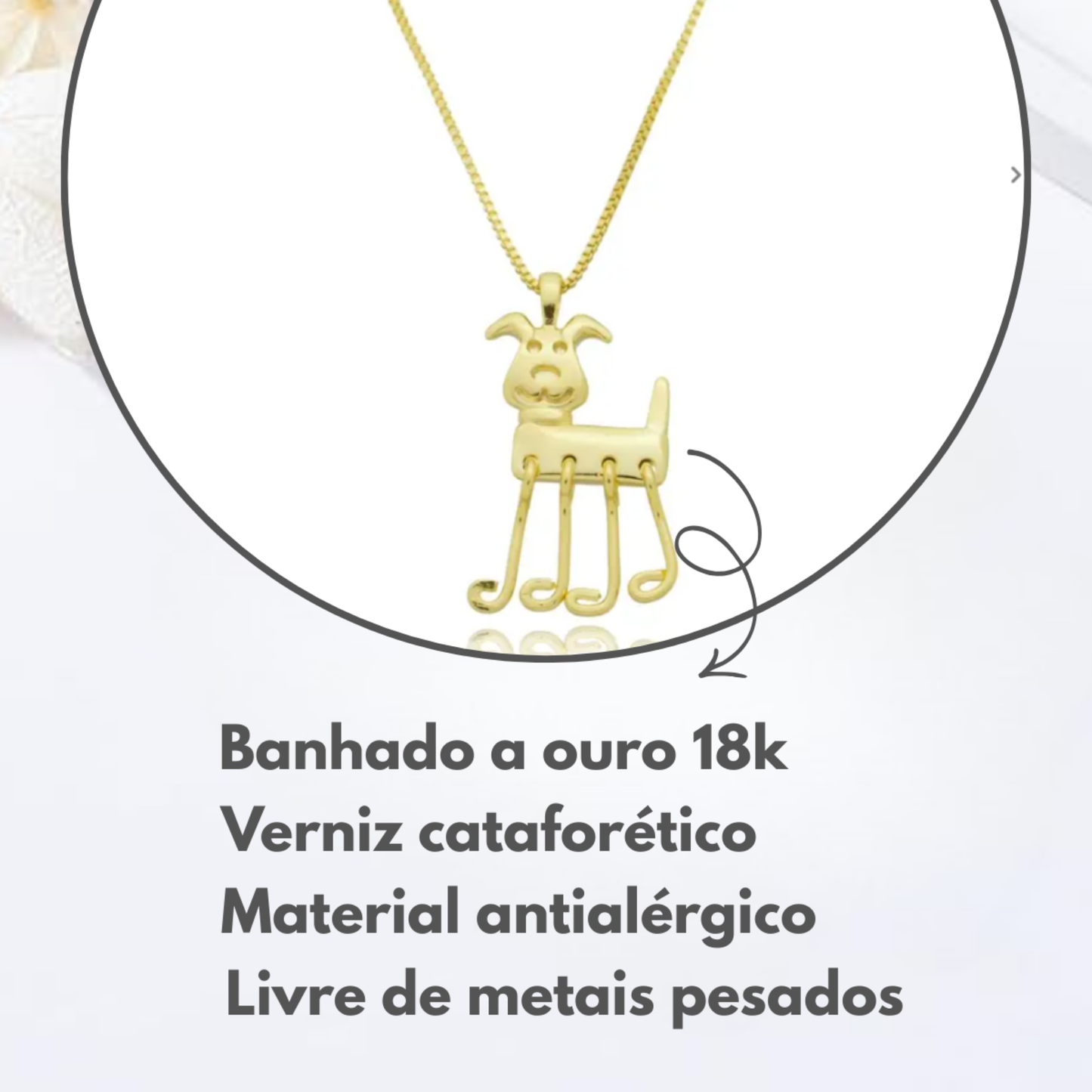 Colar Infantil Patinhas Marotas