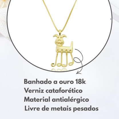 Colar Infantil Patinhas Marotas