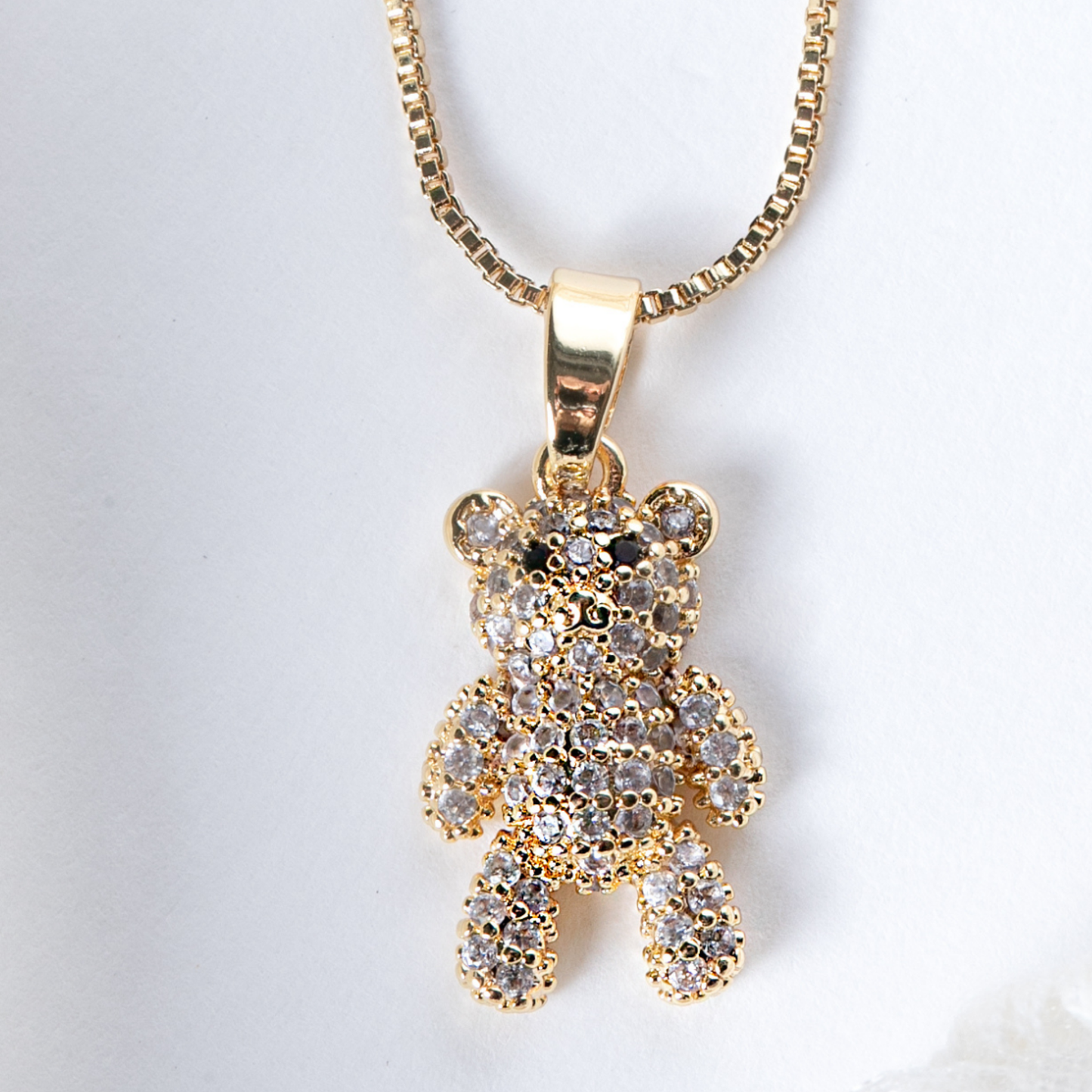 Colar de Urso em Zircônias Brancas