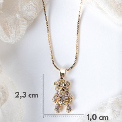 Colar de Urso  Zircônias Brancas
