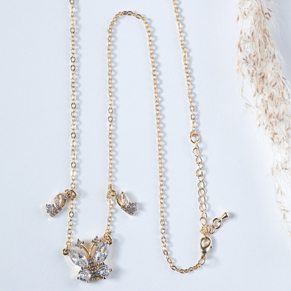 Colar Borboletas em Zircônias