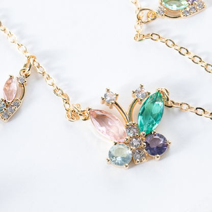 Colar Borboletas em Zircônias