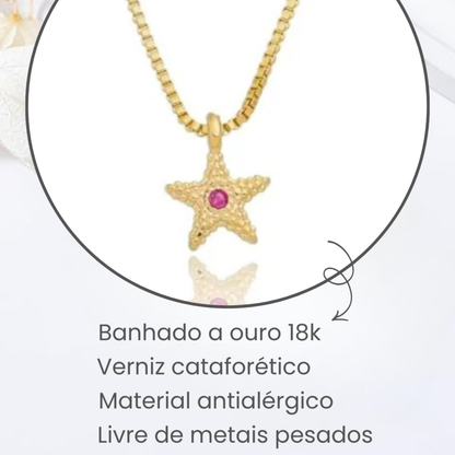 Colar Infantil Estrelinha do Mar