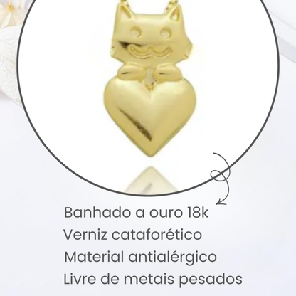 Colar Infantil Acho que Vi um Gatinho no meu Coração