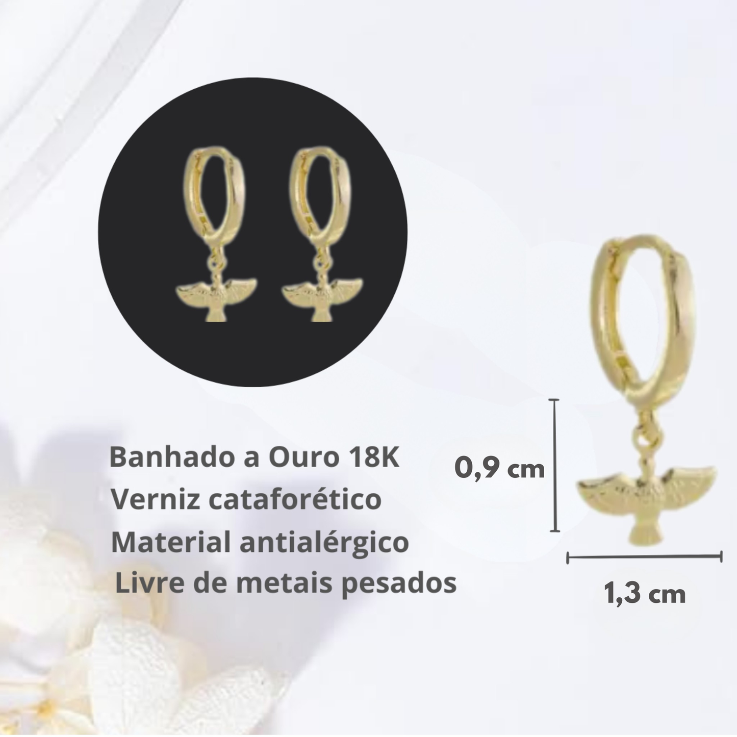 Conjunto de Colar e Brincos Adulto Espírito Santo