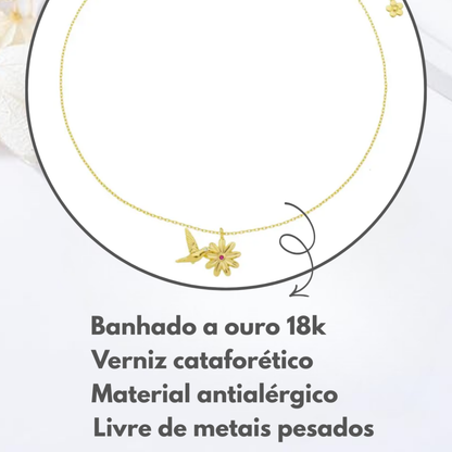 Colar Infantil Beija-flor do Amor