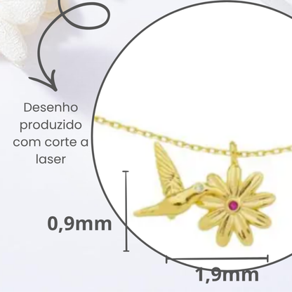 Colar Infantil Beija-flor do Amor