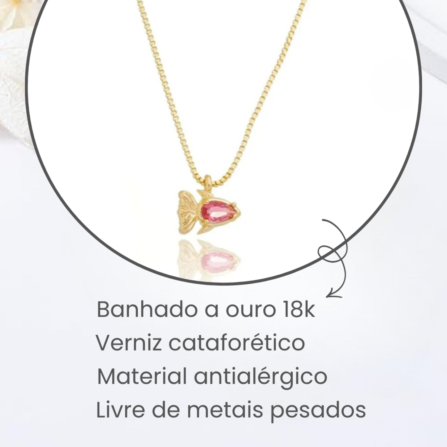 Colar Infantil Peixinho do Amor