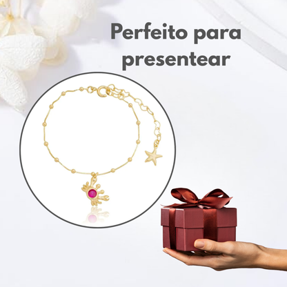 Pulseira Infantil Caranguejinho Vermelhinho