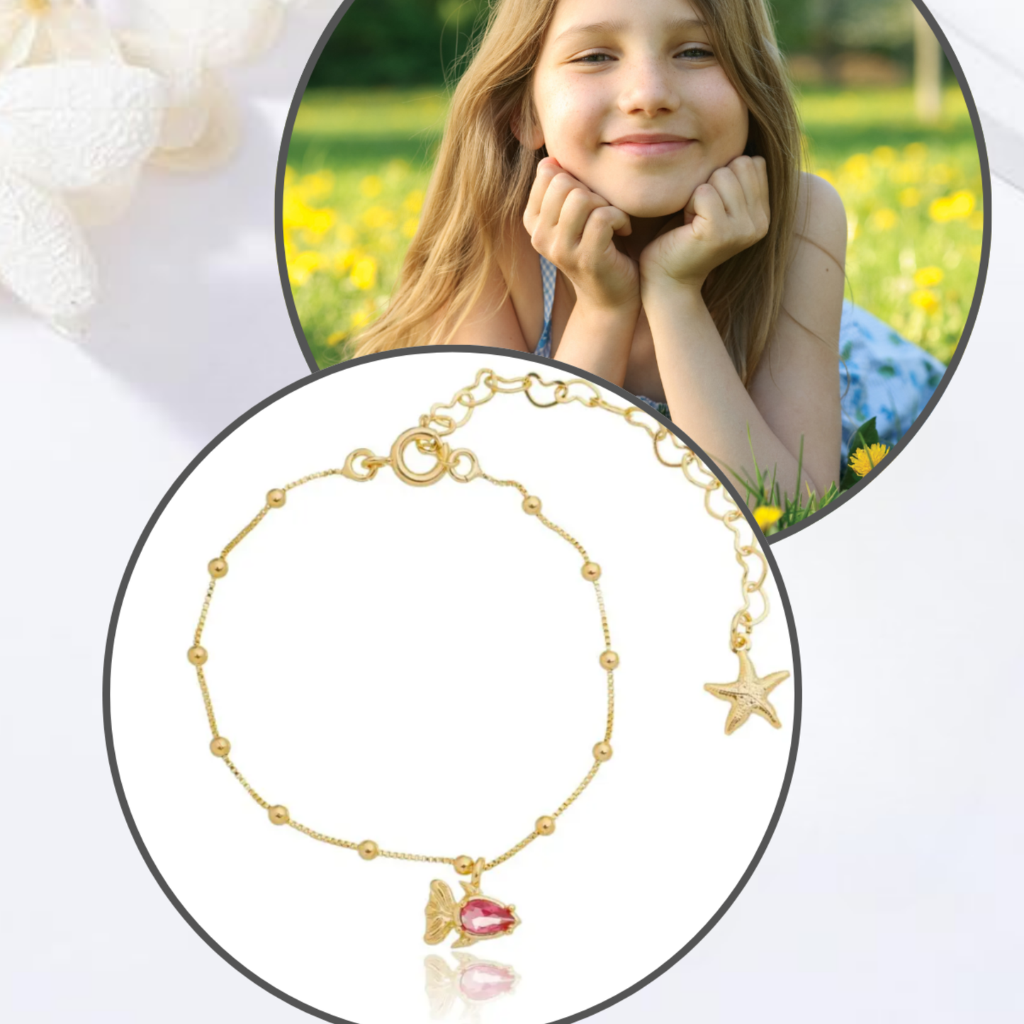 Pulseira Infantil Peixinho do Amor