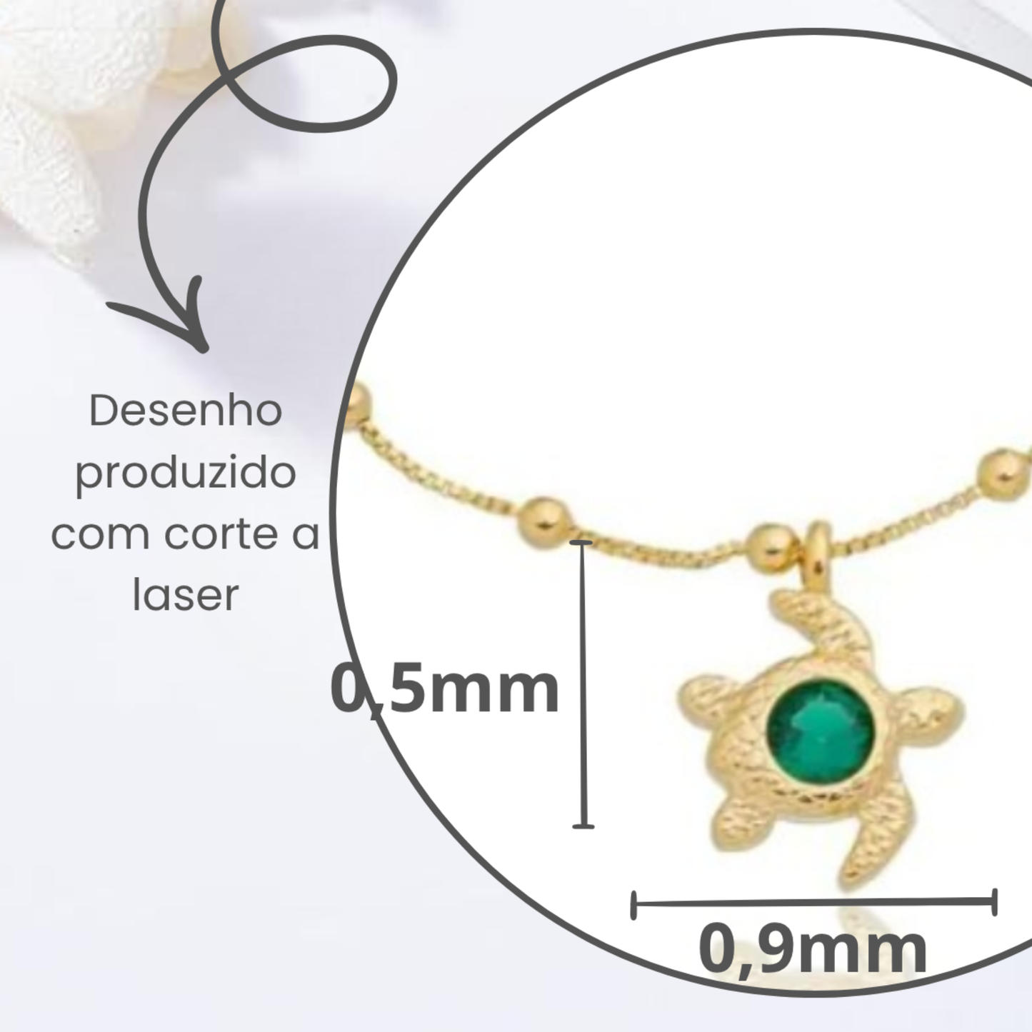 Pulseira Infantil Tartaruga