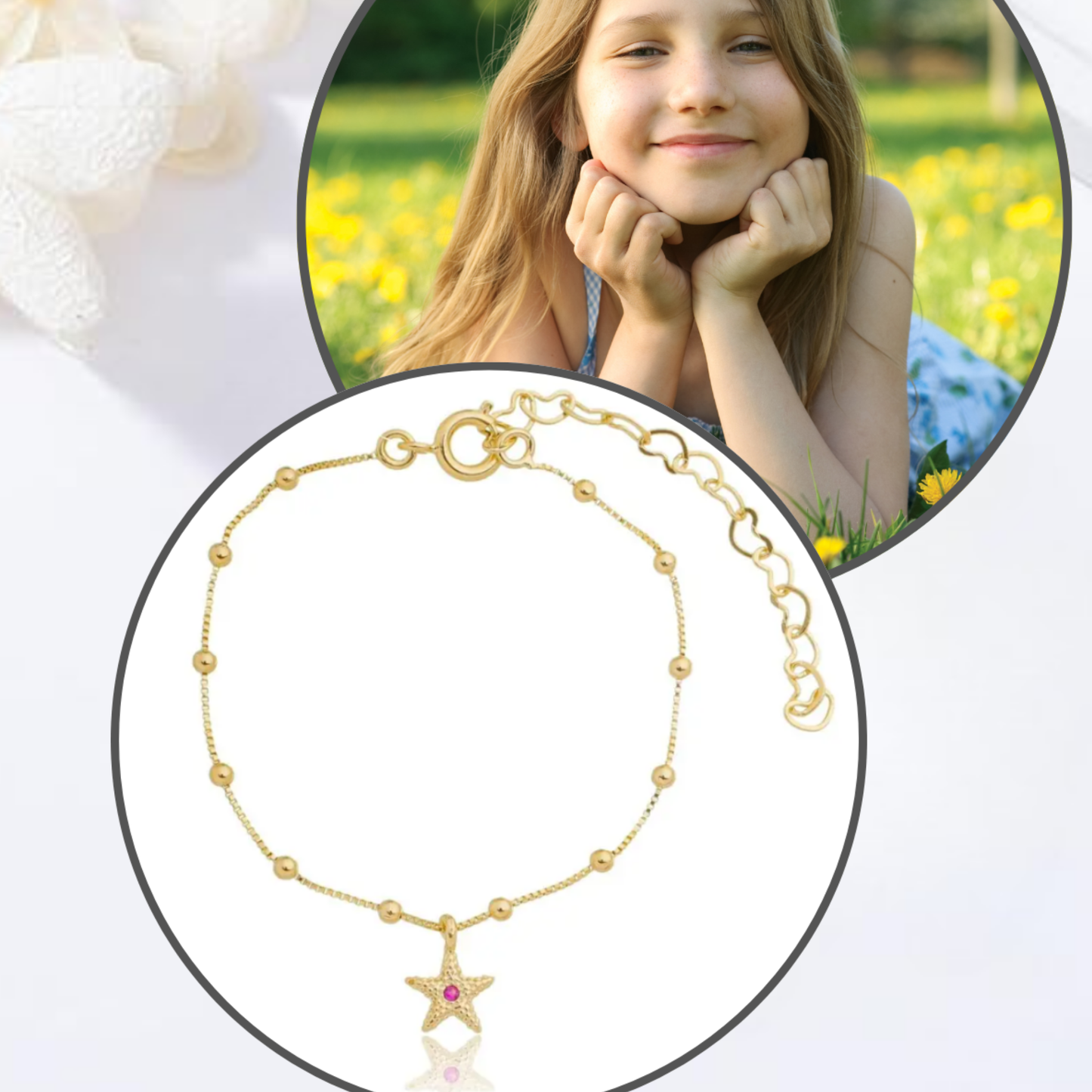 Pulseira Infantil Estrelinha do Mar