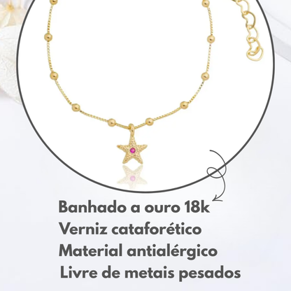 Pulseira Infantil Estrelinha do Mar