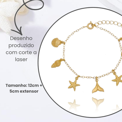 Pulseira Infantil Bichos do Mar