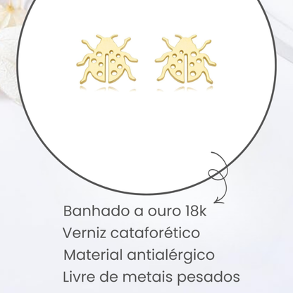 Brincos Adultos Joaninha