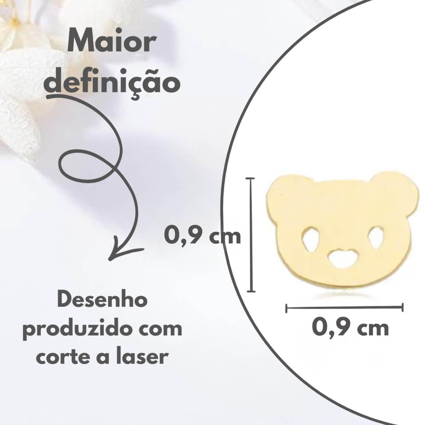 Brincos Carinha de Urso