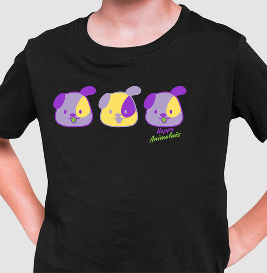 Camiseta Carinhas de cachorro