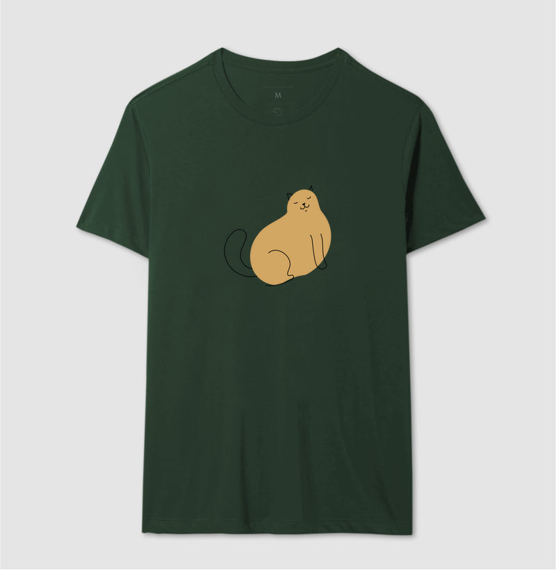 Camiseta Gato e traços