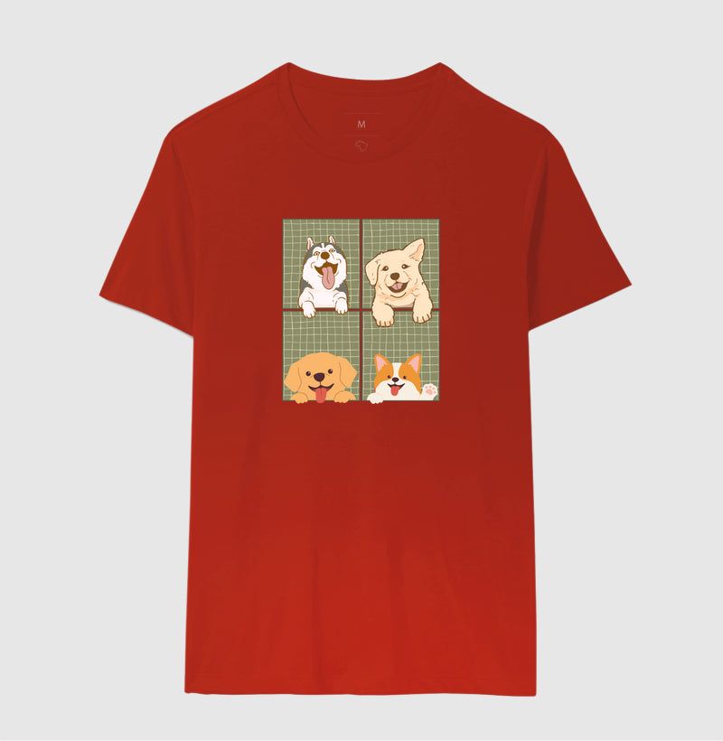 Camiseta Dogs na Janela