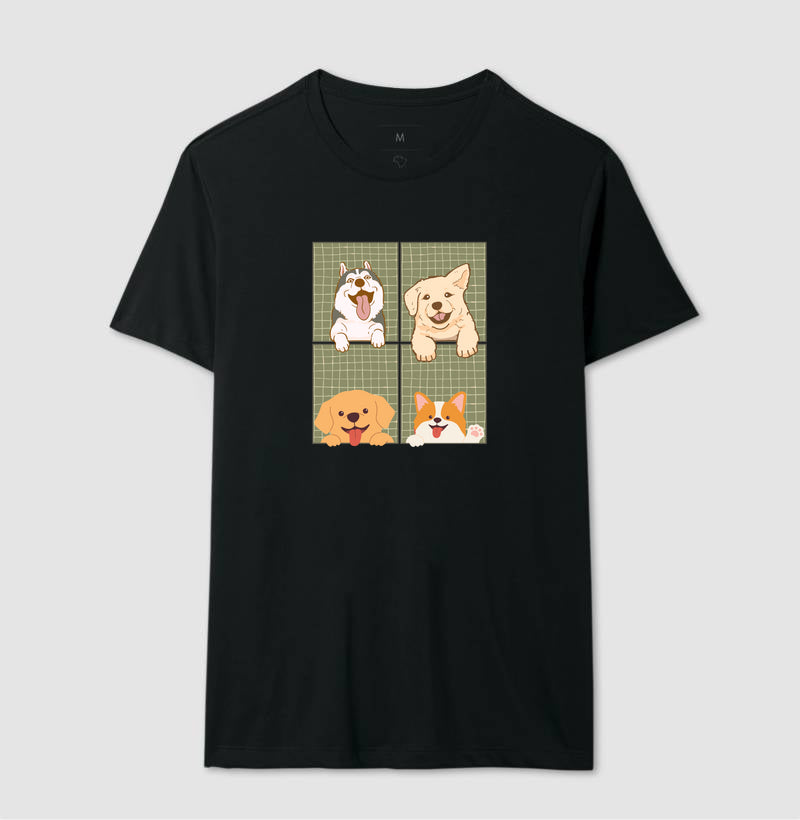 Camiseta Dogs na Janela