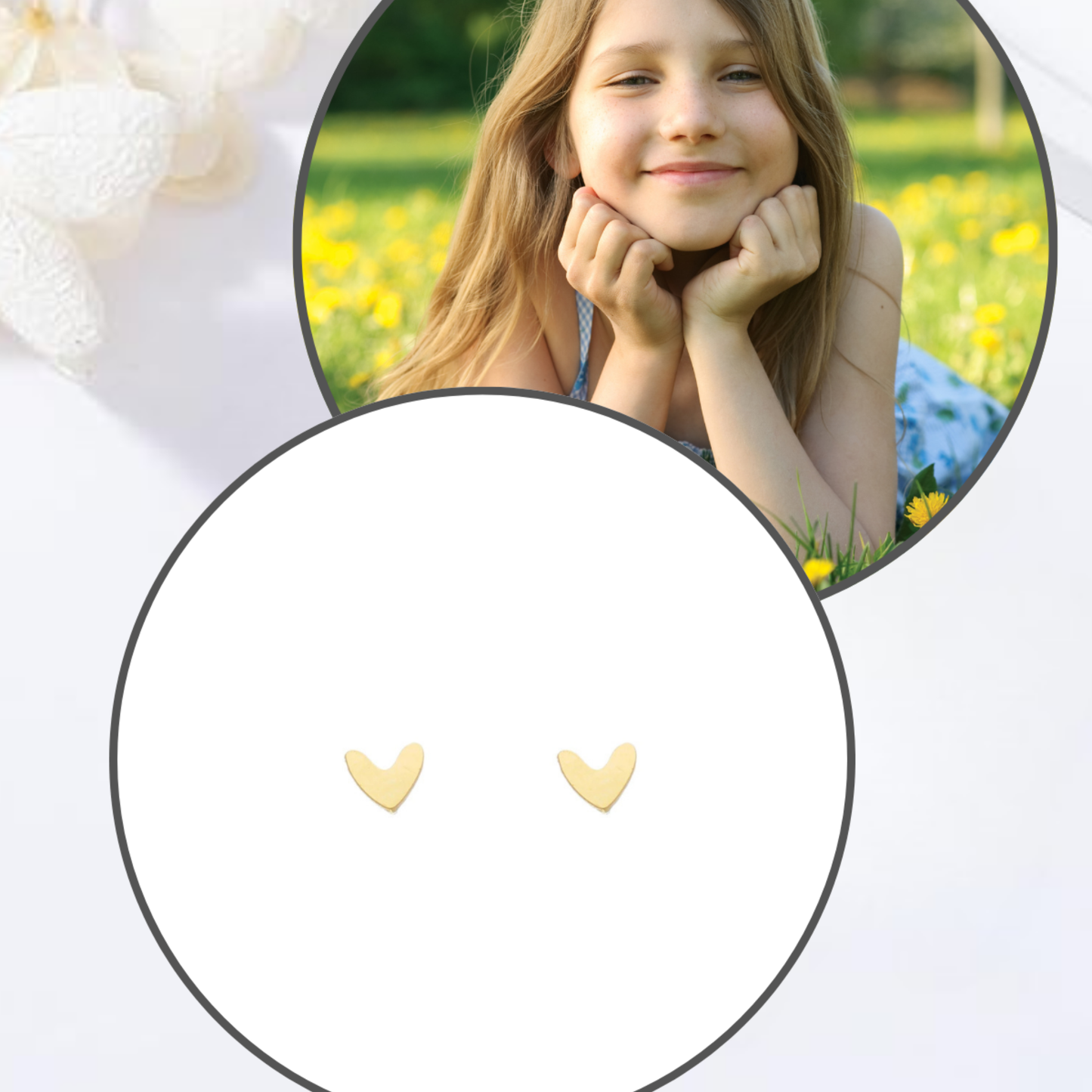 Brincos Infantis Coraçõezinhos