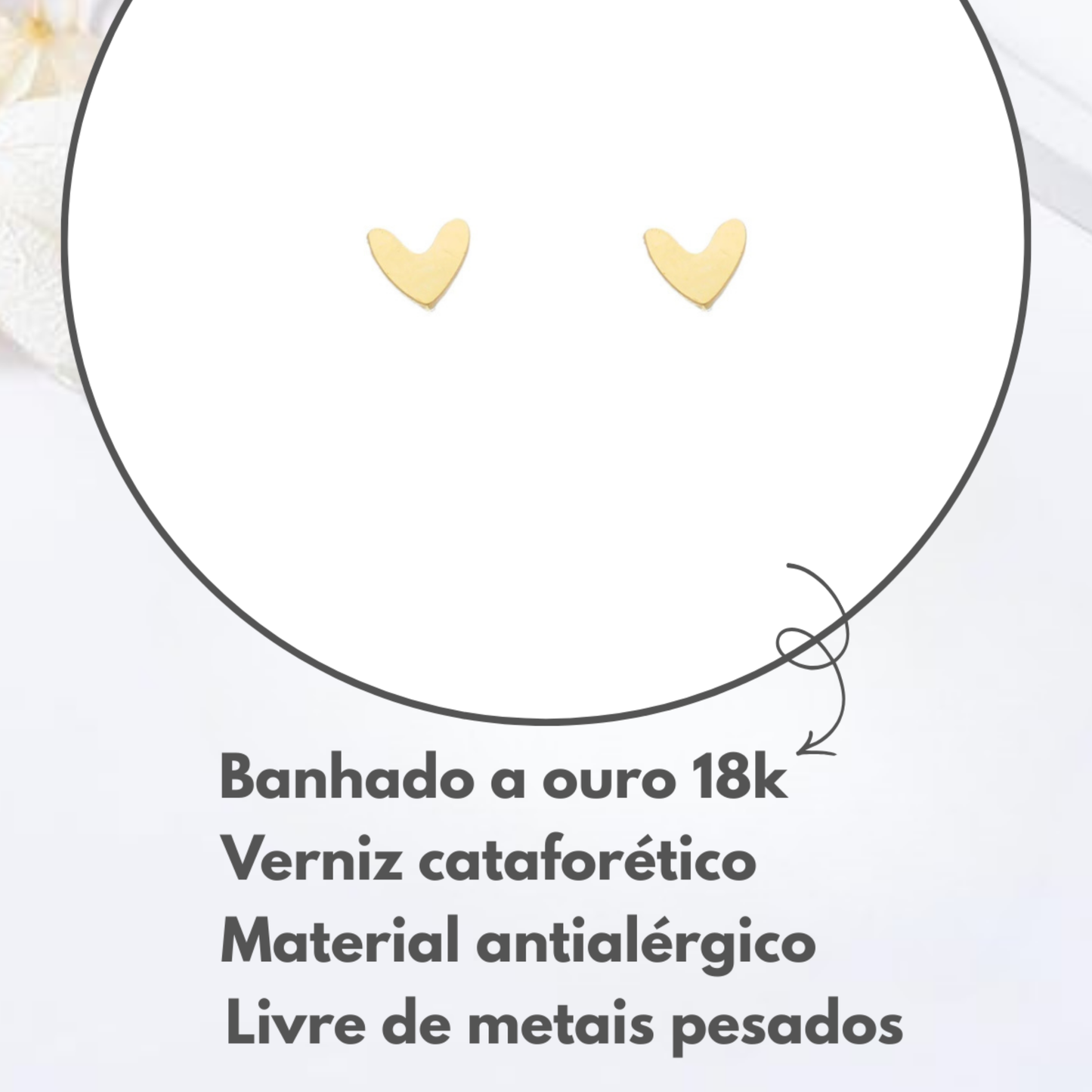 Brincos Infantis Coraçõezinhos