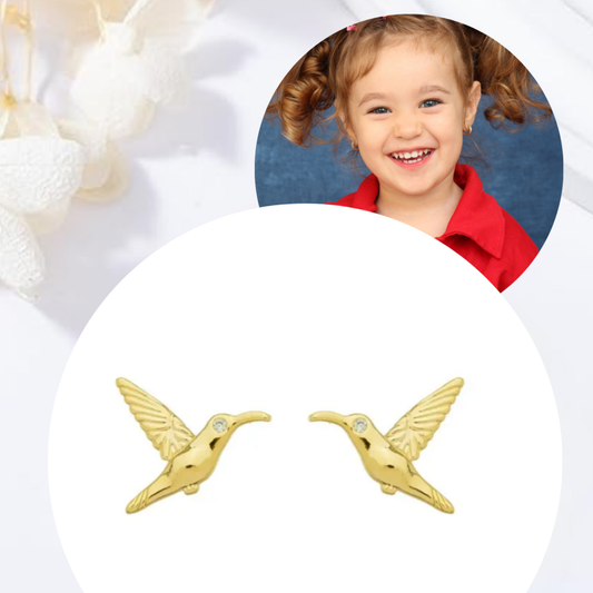 Brincos Infantis Beija-flor do Amor