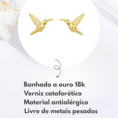 Brincos Infantis Beija-flor do Amor