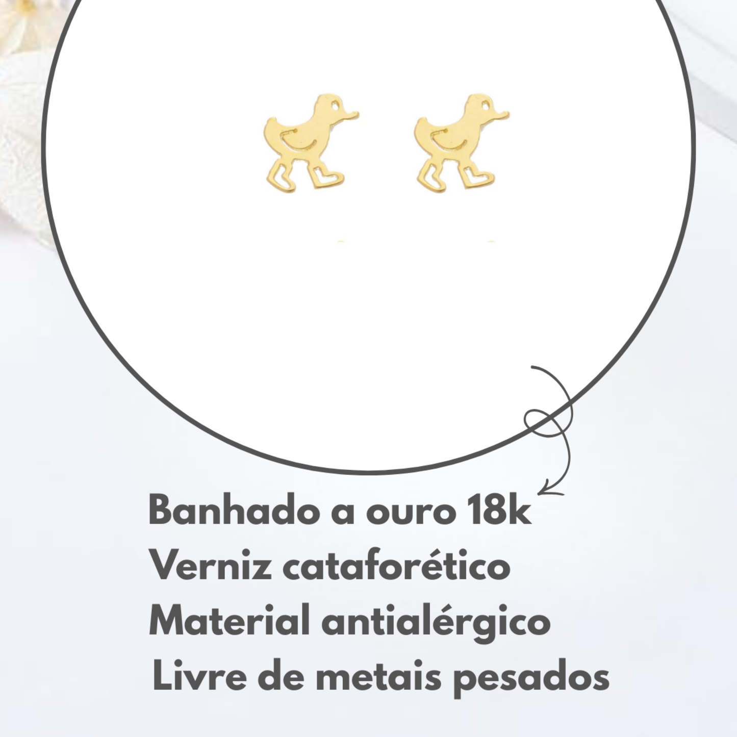 Brincos Infantis Gato de Botas