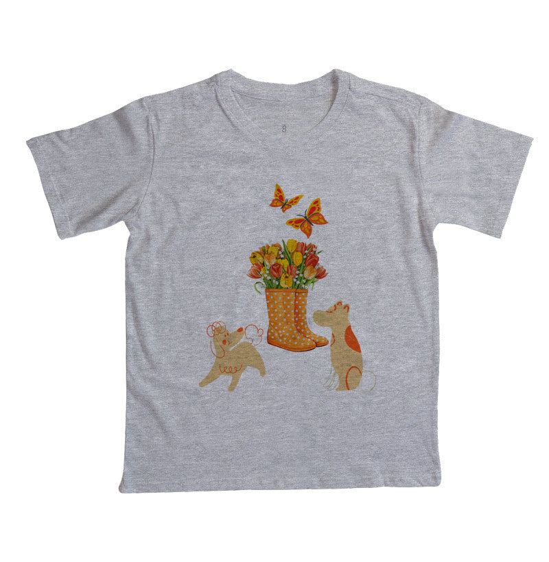 Camiseta Flores e Dogs