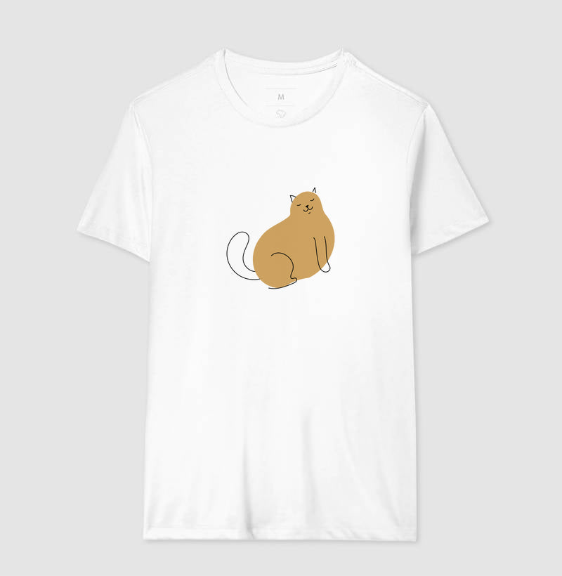 Camiseta Gato e traços