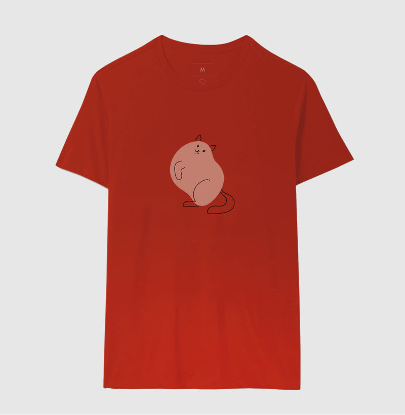 Camiseta Gato e traços