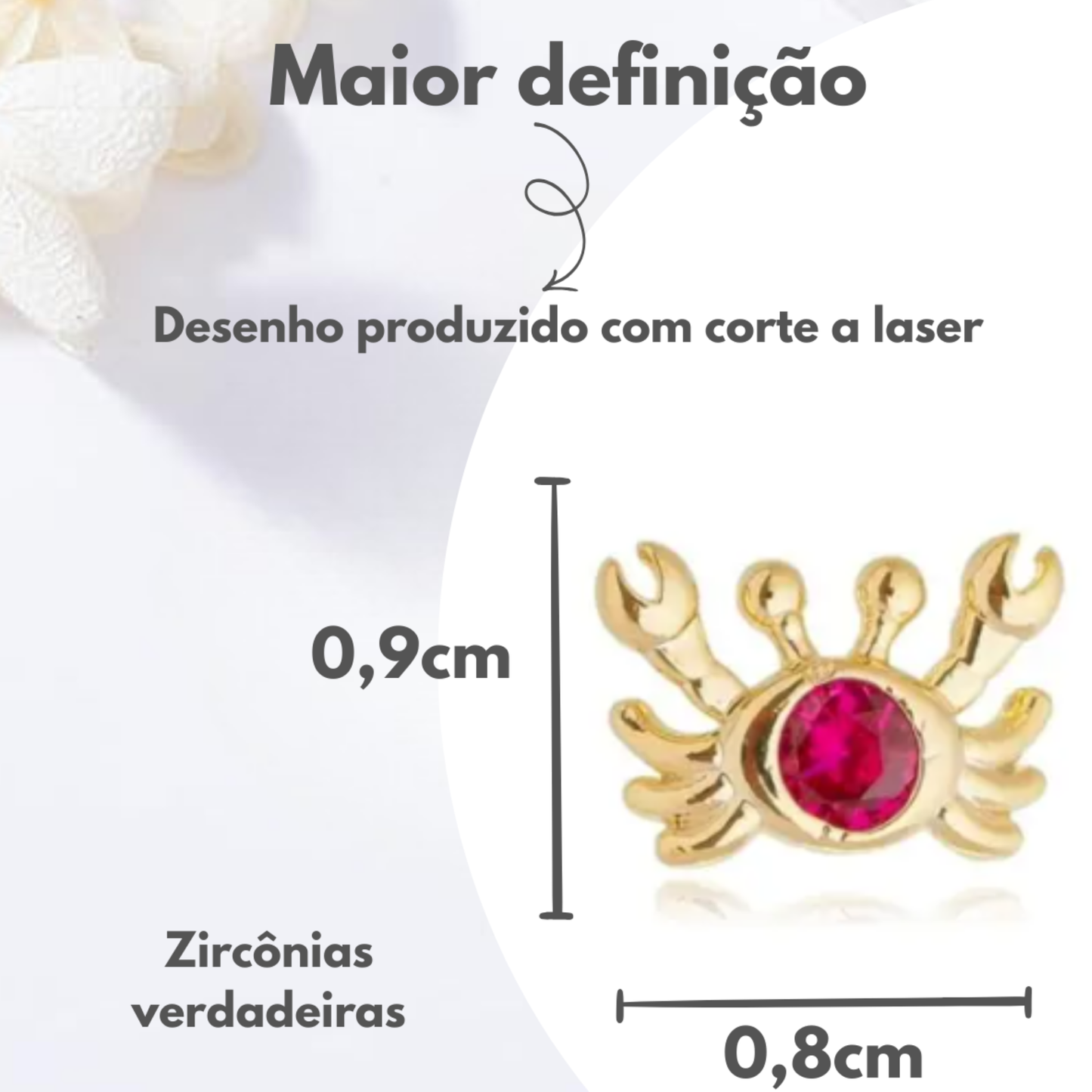 Brincos Infantis Caranguejos Vermelhinhos