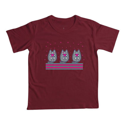 Camiseta Gatos e Corações