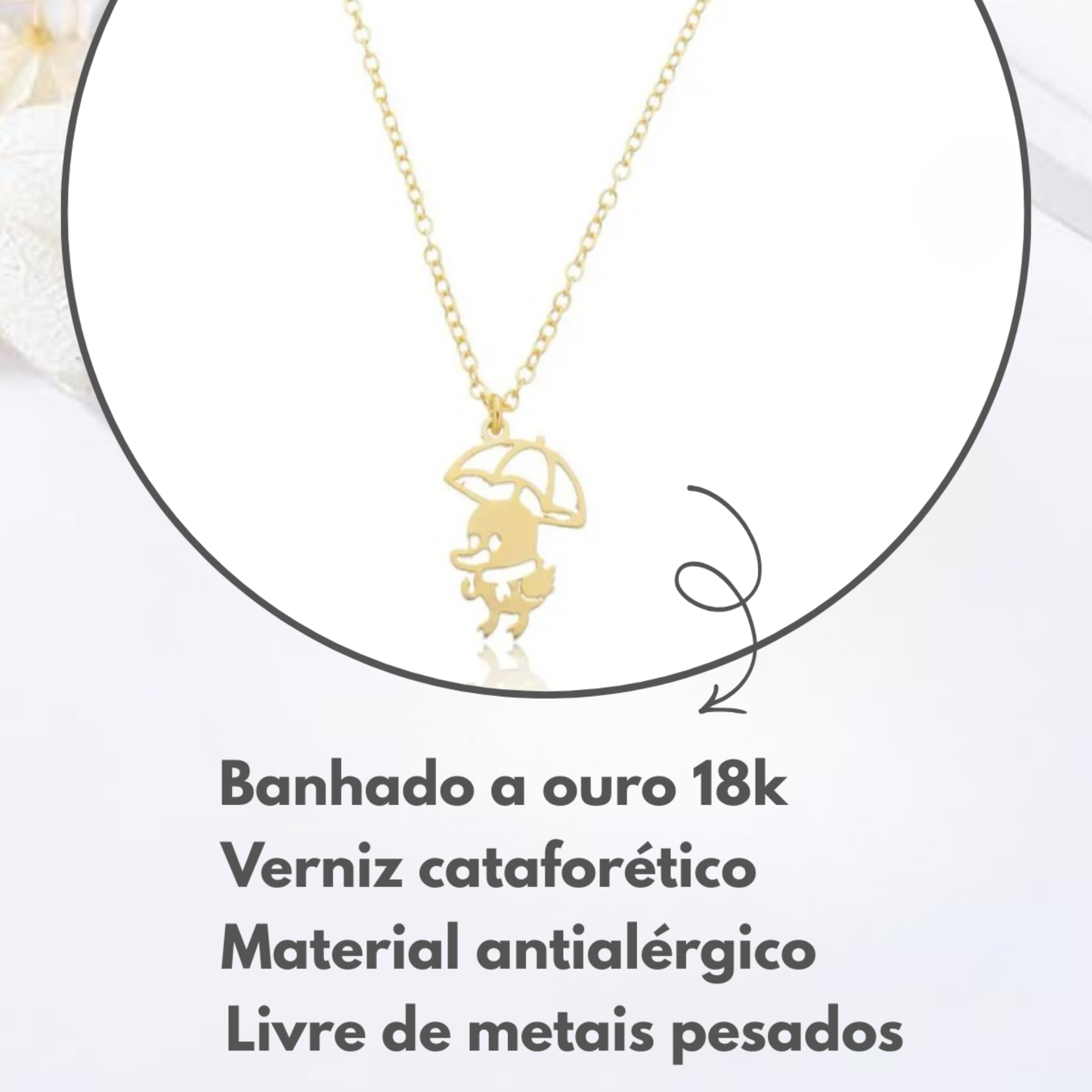 Colar Infantil Chove Chuva