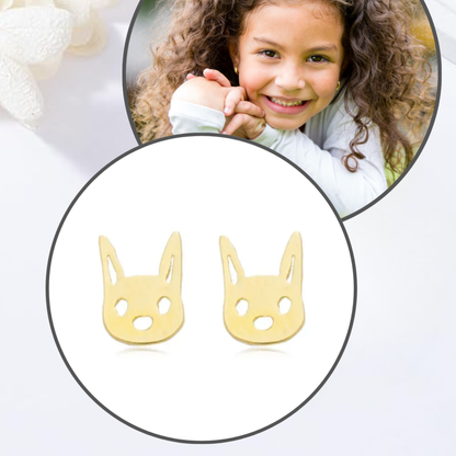 Brincos Infantis Carinha de Coelho