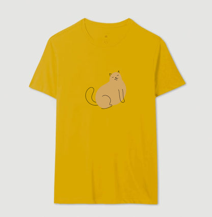 Camiseta Gato e traços