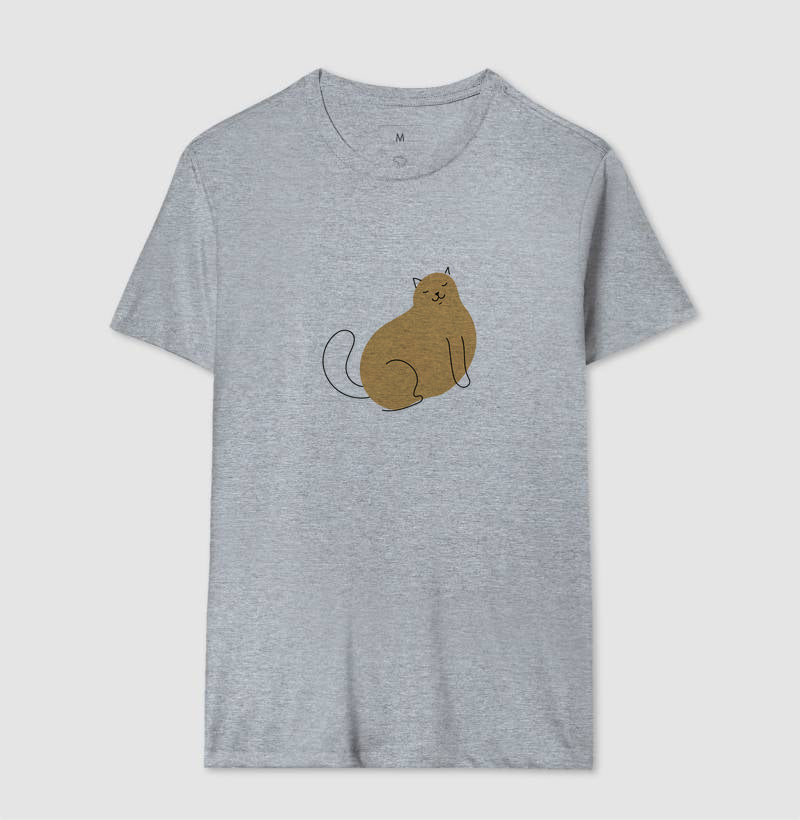 Camiseta Gato e traços