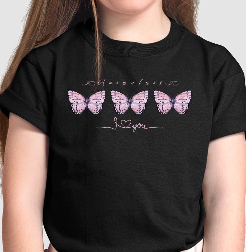 Camiseta Borboletas rosas