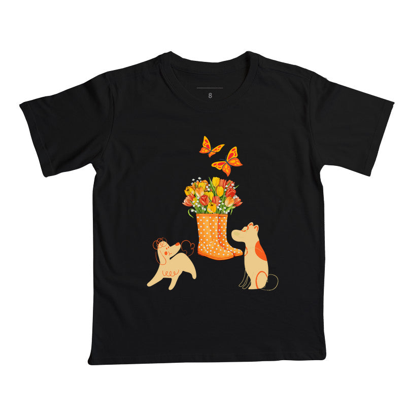 Camiseta Flores e Dogs