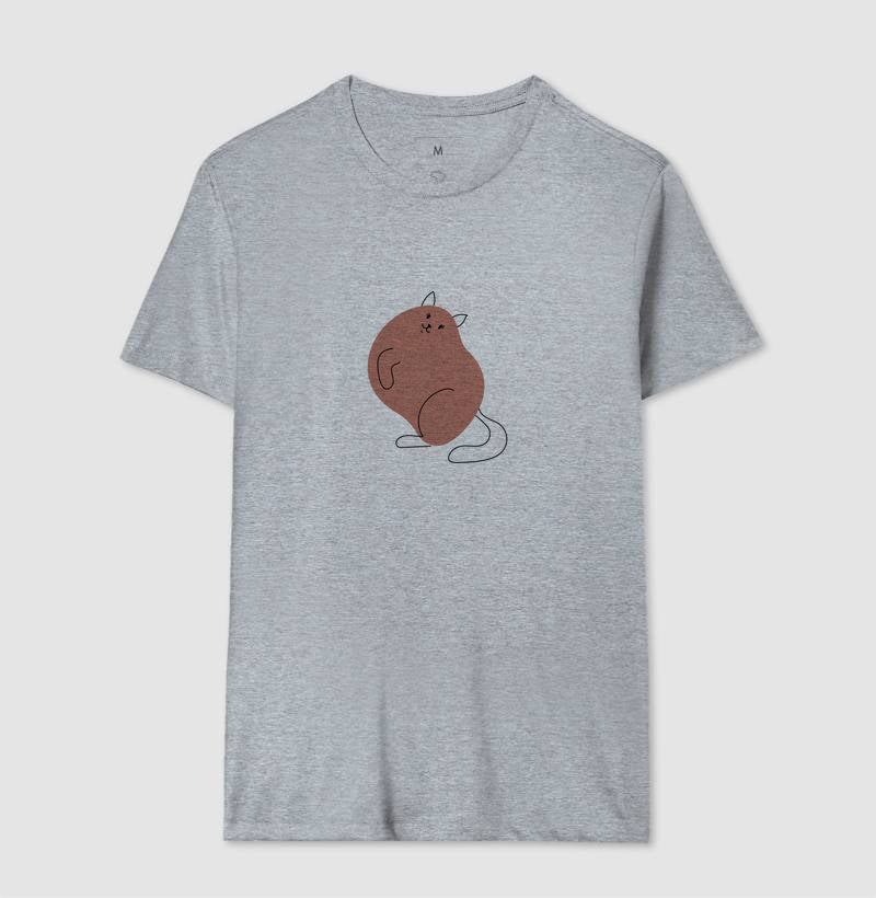 Camiseta Gato e traços