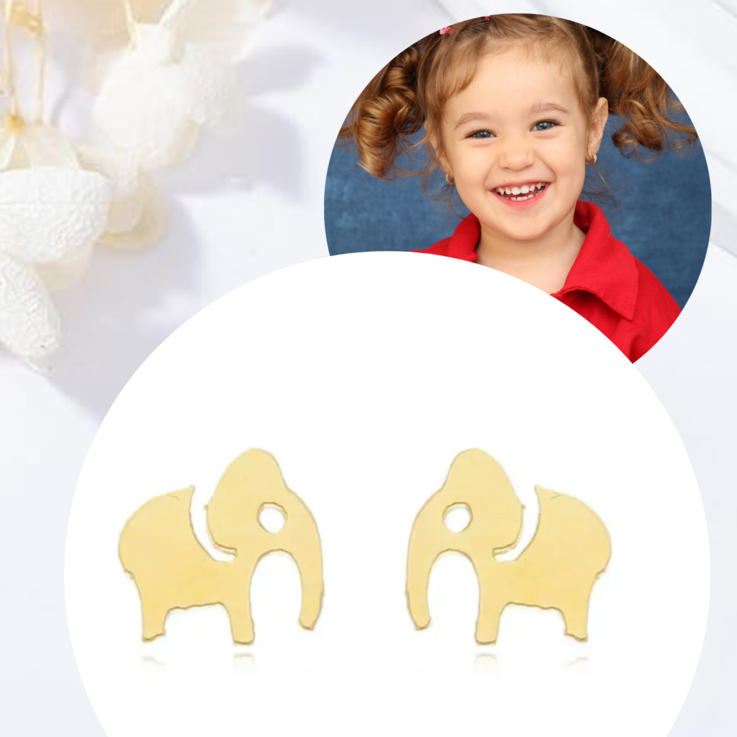 Brincos Infantis Elefantinhos Tranquilinhos