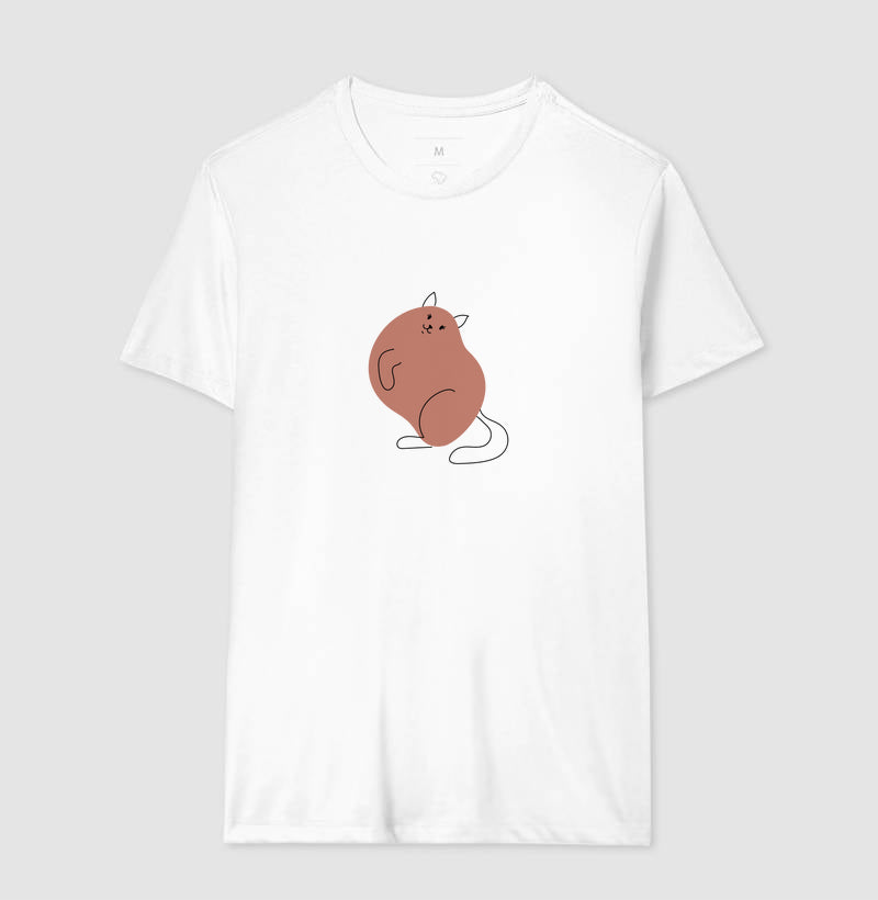 Camiseta Gato e traços