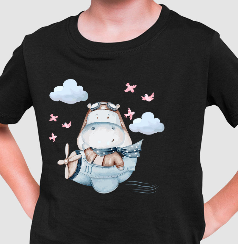 Camiseta Hipopótamo nas Nuvens