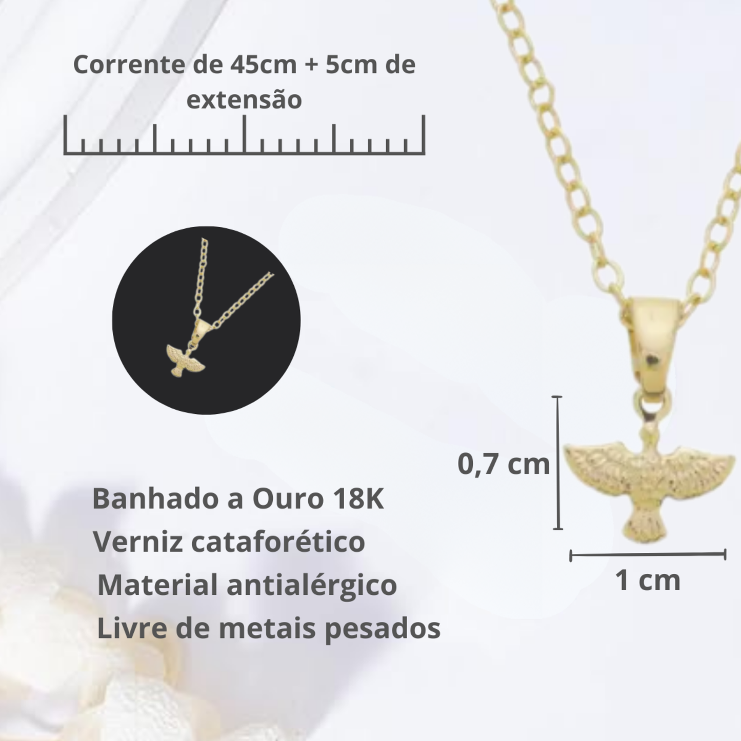 Conjunto de Colar e Brincos Adulto Espírito Santo