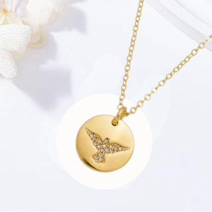 Colar Adulto Medalha do Espírito Santo Cravejado